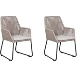 deVries ADORA Diningsessel 64 x 64 x 83 cm beige 2 St.