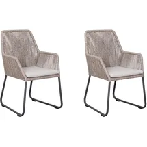 deVries ADORA Diningsessel 64 x 64 x 83 cm beige 2 St.