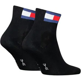 Tommy Hilfiger Sneakersocken mit Logo-Print im 2er-Pack, black 39/42