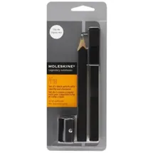 MOLESKINE GERMANY Black Pencil Set With Cap And Sharpener