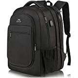 MATEIN Rucksack Herren, Groß Erweiterbarer Laptop Rucksack 15,6 Zoll mit USB Ladeanschluss, Business Reise Backpack Damen, Wasserdicht Anti Diebstahl Rucksäcke Arbeit Schulrucksack Tasche, Schwarz