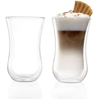 Stölzle Lausitz Coffee 'N More I Thermogläser doppelwandig geeignet als Teegläser, Cappuccino Gläser und Kaffeegläser I Latte Macchiato Gläser doppelwandig – 300 ml