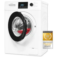 GGV-Exquisit Exquisit Waschmaschine WA59214-340A weiss | 9 kg Fassungsvermögen | Energieeffizienzklasse A | 16 Waschprogramme | Kindersicherung | Startzeitvorwahl