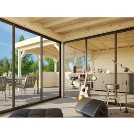 Palmako Carport/Pavillon Connect Lenna 24,9 m2 Set 409 Slide naturbelassen