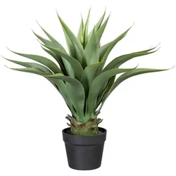 Kunststoff Agave Im Topf Mit Erde  57 Cm