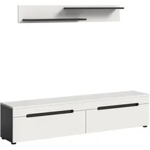 xonox.home Canu Lowboard 170x38x33 cm Basalt grau/Weiß Spanplatte/Melamin