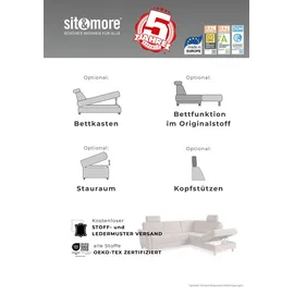 Home Affaire Wohnlandschaft Mikrofaser 5-Sitzer Grau
