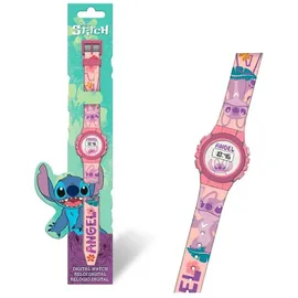 Lilo & Stitch Angel Digitaluhr 1-tlg Gehäusefarbe Pink Armbandtyp Silikonarmband Armbandfarbe Rosa