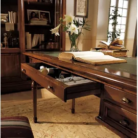 aea Schreibtisch Sekretär Italienische Möbel Tisch Stuhl Set Büro 2tlg Schreibtische - Braun