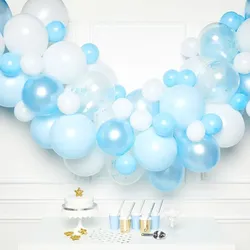 Luftballon Girlande hellblau