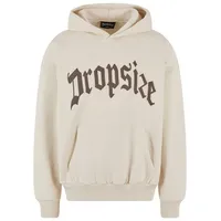 Dropsize Heavy Oversize Puffer Print Hoodie in Beige, Größe