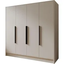 WFL GROUP Drehtürenschrank Mono Bis 200 x 200 x 51 cm Beige