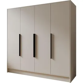 WFL GROUP Drehtürenschrank Mono Bis 200 x 200 x 51 cm Beige