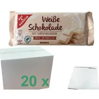 Gut & Günstig Weiße Schokolade mit Alpenvollmilch 20er Pack (20x100g Tafel) + usy Block