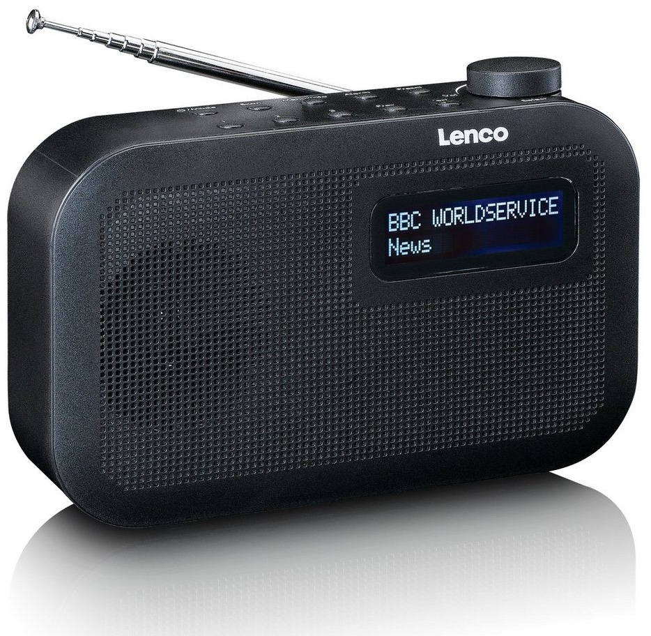 Lenco PDR-016BK Digitalradio (DAB) (DAB,FM, 2 W, Ultra-kompakt & modernes Design mit Bluetooth® und Internet-Radio) schwarz