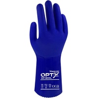 Wonder Grip OP-600L Werkstatthandschuhe Blau Baumwolle, Polyvinylchlorid (PVC) 1 Stück(e)