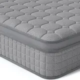 Vesgantti Matratze 120x200 cm, 7-Zonen Federkernmatratze 30cm hoch Mittelfeste Orthopädischem Tonnentaschenfederkernmatratze Grau (H3, Tight-top 3... - Grau