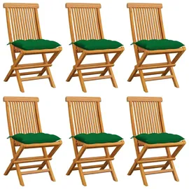 vidaXL Gartenstuhl 51,9 x 114,1 x 21 cm grün 6 St.