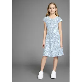 Kidsworld Jerseykleid in blau geblümt), | Gr.: 140/146
