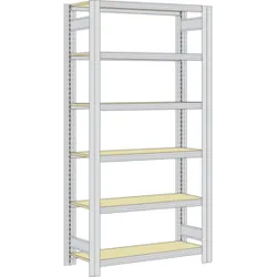 Regalwerk BERT Kleinteileregal Grundfeld Fachebene Paneele HxBxT 2000x875x600mm