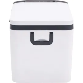 vidaXL Kühlbox mit Griff und Adapter Schwarz und Weiß 18 L PP & PE