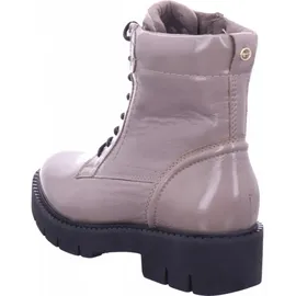 TAMARIS COMFORT Damen Stiefeletten zum Schnüren aus Leder Plateau Comfort Fit, Braun (Taupe - 38 EU