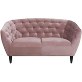 Actona Chesterfield Sofa Stoff 2-Sitzer Rosa
