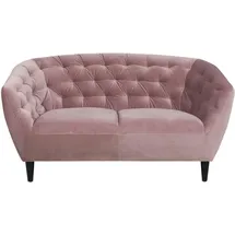 Actona Chesterfield Sofa Stoff 2-Sitzer Rosa