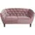 Actona Chesterfield Sofa Stoff 2-Sitzer Rosa