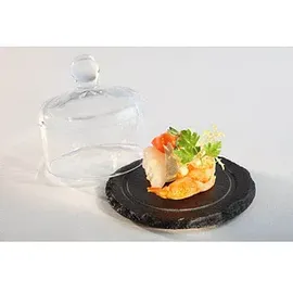 APS Schieferplatte mit Glasglocke schwarz Ø 10,5 cm, 1 St.