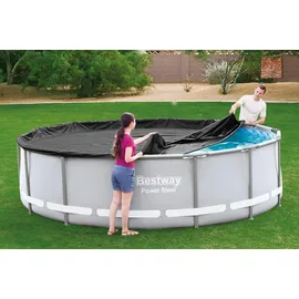 BESTWAY Flowclear Poolabdeckung schwarz Ø 427 cm