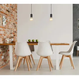 GLOBO Joseba 1-flg. 12 cm rund schwarz Holz Metall