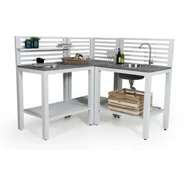 Brafab Outdoorküchen-Modul Arbeitsmodul Bellac Aluminium Weiß