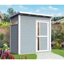 BERTILO Gartenhaus Pentus 1 Grau 115 cm x 234 cm FSC®