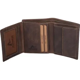 glücksnugget Echtleder Kombibörse-HUNTER Unisex Geldbörse braun