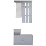 Hti-Living HTI-Living, Garderobe + Kleiderhaken Garderobenpaneel mit Schuhschrank Thekla Weiss