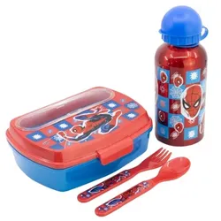 Spiderman Midnight Flyer - Gift Box (Sandwich Box, Trinkflasche, Besteck)