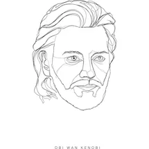KOMAR Wandbild Star Wars Obi Wan 50 x 70 cm