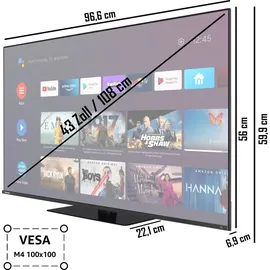 Toshiba 43QA7D63DG 43" Frameless QLED UHD Android TV