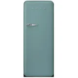 Smeg FAB28REGM6 50's Style Retro Stand Kühlschrank mit Gefrierfach, 60,1 cm breit, 270 L, Türanschlag rechts, emerald green matt