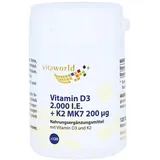 Vita-World Vitamin D3 2000 I.E. + K2 MK7 200 µg Tabletten 120 St.