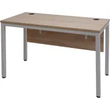 Mendler Schreibtisch HWC-E94, Bürotisch Computertisch 120x60cm ~ natur-weiß