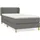 vidaXL Boxspringbett mit Matratze Dunkelgrau 100x200 cm Stoff