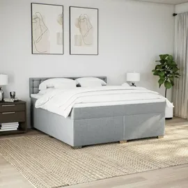 vidaXL Boxspringbett 180 x 200 cm Hellgrau