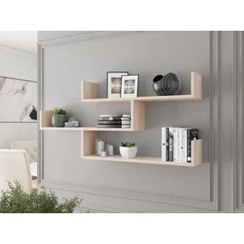 Mirjan24 Wandregal 119 x 18 x 55 cm Beige
