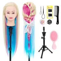 Frisierkopf mit Perückenständer Neverland Friseur Übungskopf Friseurkopf Trainingsköpfe Puppenkopf + DIY Braid Set
