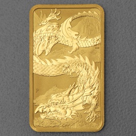 The Perth Mint Gold Münzbarren Rectangular Dragon 2023