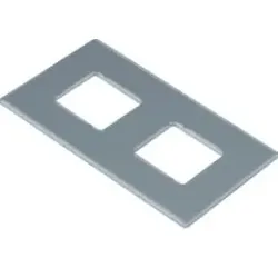 Hager GTVDM042 Montageplatte f. Geräteträger GTVD200/300 Datenmodul 2-fach RJ45 17,2-fach18,3mm.Montageplatte zur Aufnahme von Daten-, Audio-,