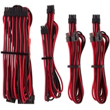 Corsair Premium Sleeved Netzteil Starter-Kabel-Set Typ4 (Generation 4-Serie) Rot/Schwarz