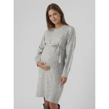MAMA LICIOUS Mamalicious Newanne Maternity Langarmkleid - Light Grey melange), - L